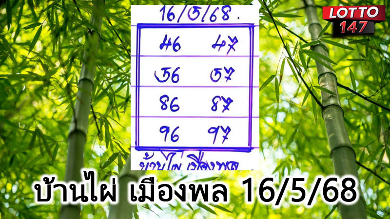 เลขเด็ดบ้านไผ่เมืองพล