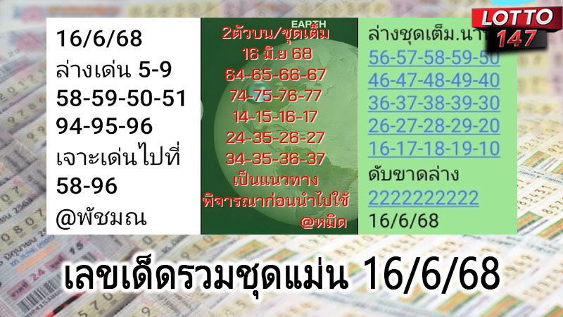 เลขเด็ดรวมชุดแม่น